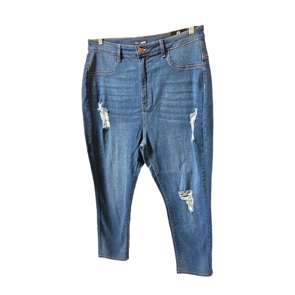 NWT Fashion Nova Plus Size Soft And Stretchy Distressed Jeans. - Picture 6 of 12